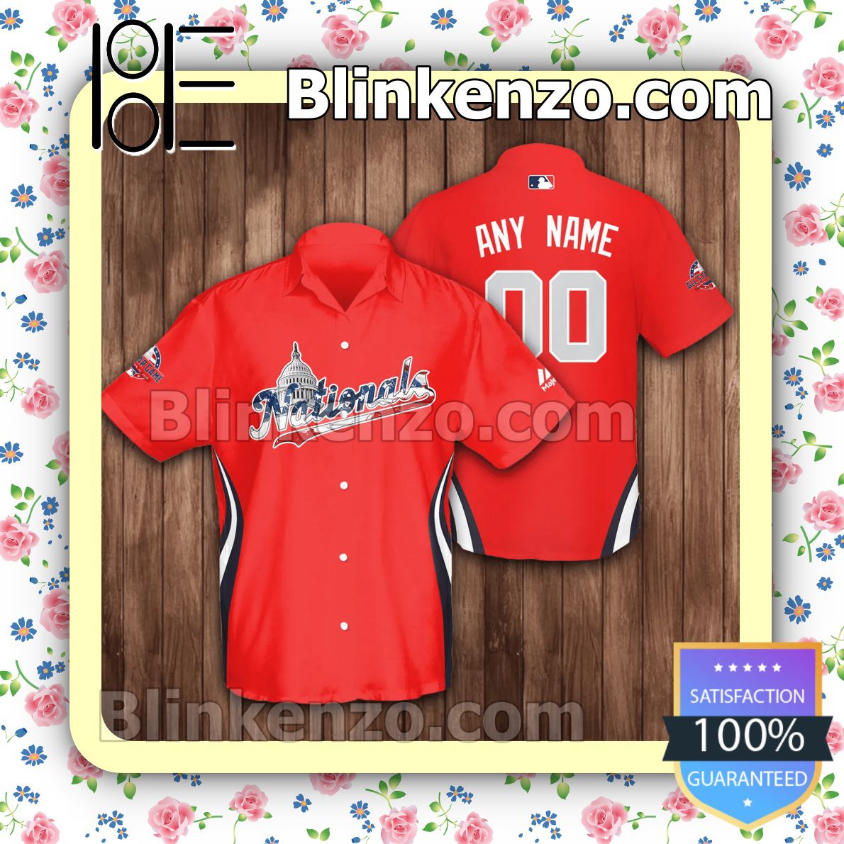 Washington Nationals Personalized Name And Number Baseball Jersey