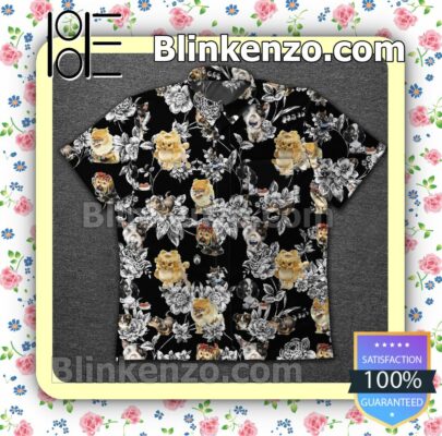 Pet Dog Flower Black Summer Shirt