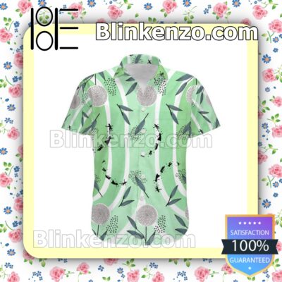 Peter Pan Floral Leaf Disney Green Summer Hawaiian Shirt a