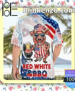 Pig Chief Red White And Bbq Independence Summer Shirts a