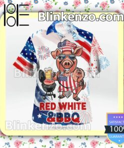 Pig Chief Red White And Bbq Independence Summer Shirts b