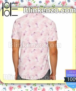 Piglet Winnie The Pooh Disney Cartoon Graphics Pink Summer Hawaiian Shirt, Mens Shorts a