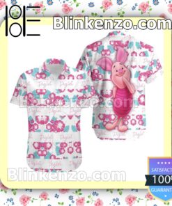 Piglet Winnie The Pooh Disney Hibicus Summer Hawaiian Shirt