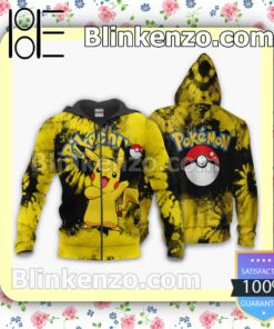Pikachu Tie Dye Pokemon Anime Personalized T-shirt, Hoodie, Long Sleeve, Bomber Jacket