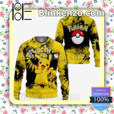 Pikachu Tie Dye Pokemon Anime Personalized T-shirt, Hoodie, Long Sleeve, Bomber Jacket a