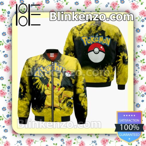 Pikachu Tie Dye Pokemon Anime Personalized T-shirt, Hoodie, Long Sleeve, Bomber Jacket c