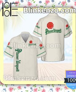 Pilsner Urquell White Summer Hawaiian Shirt