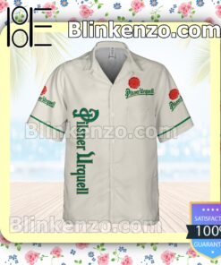 Pilsner Urquell White Summer Hawaiian Shirt a