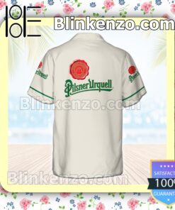 Pilsner Urquell White Summer Hawaiian Shirt b