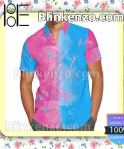 Pink Or Blue Disney Sleeping Beauty Inspired Summer Hawaiian Shirt, Mens Shorts