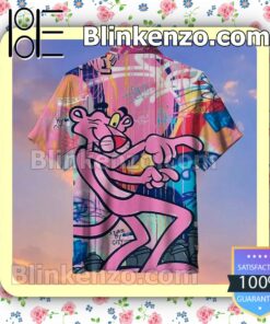 Pink Panther Graffiti Summer Hawaiian Shirt, Mens Shorts a