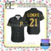 Pittsburgh Pirates Roberto Clemente 21 Mlb Black Jersey Inspired Summer Shirt