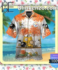 Pittsburgh Steelers Snoopy Autumn Mens Shirt, Swim Trunk