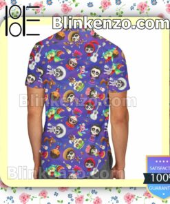 Poco Loco Coco Disney Cartoon Graphics Inspired Summer Hawaiian Shirt, Mens Shorts a