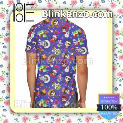 Poco Loco Coco Disney Cartoon Graphics Inspired Summer Hawaiian Shirt, Mens Shorts a