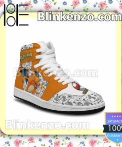 Pokémon Charizard Solid Color Line Merch Custom Anime Air Jordan 1 Mid Shoes a