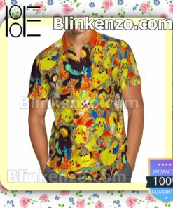 Pokemon Electric Type Summer Hawaiian Shirt, Mens Shorts