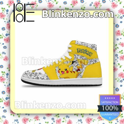 Pokemon Pikachu Air Jordan 1 Mid Shoes