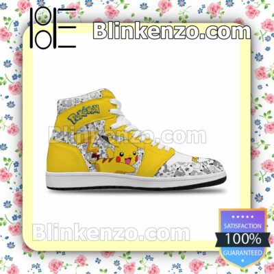 Pokemon Pikachu Air Jordan 1 Mid Shoes a