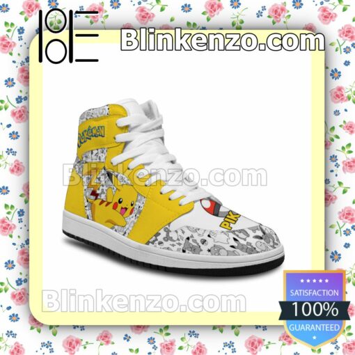 Pokemon Pikachu Air Jordan 1 Mid Shoes b
