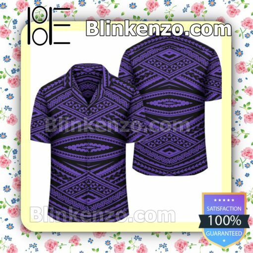 Polynesian Tatau Violet Summer Shirt
