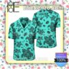 Polynesian Turtle Palm And Sea Pebbles Turquoise Summer Shirt