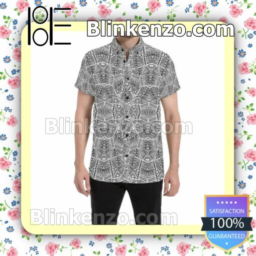 Polynesian White And Black Summer Shirt