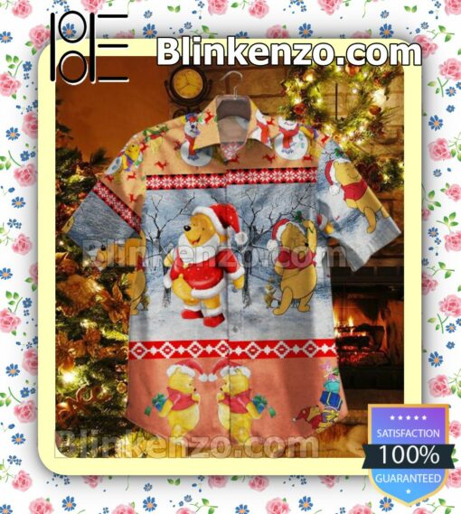 Pooh Christmas In The Winter Button-down Shirts