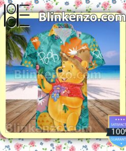 Pooh Costume Disney Winnie The Pooh Sea Summer Hawaiian Shirt, Mens Shorts a