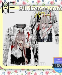 Power Blood Devil Manga Style Chainsaw Man Anime Personalized T-shirt, Hoodie, Long Sleeve, Bomber Jacket a
