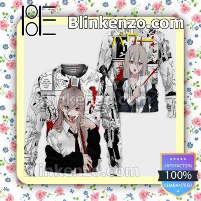 Power Blood Devil Manga Style Chainsaw Man Anime Personalized T-shirt, Hoodie, Long Sleeve, Bomber Jacket a
