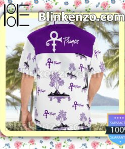 Prince Purple Palm Tree White Summer Shirts a