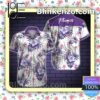 Prince Purple Tropical Floral White Summer Shirt