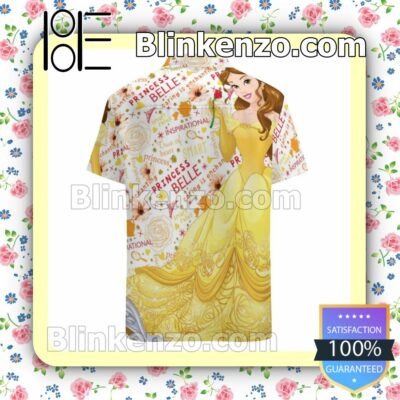 Princess Belle Caring Is Enchanting Disney Summer Hawaiian Shirt, Mens Shorts a