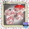 Psv Eindhoven Red Tropical Floral White Summer Shirt