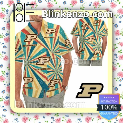 Purdue Boilermakers Retro Vintage Style Mens Shirt, Swim Trunk