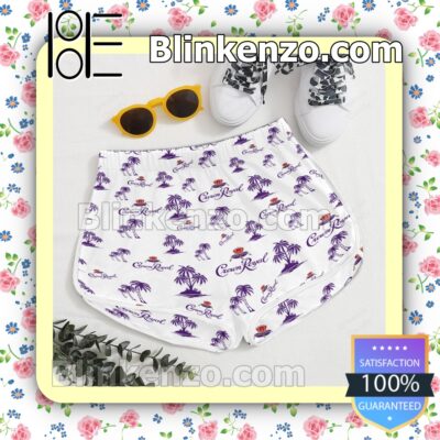 Purple Crown Royal Palm Tree Unisex White Summer Hawaiian Shirt a