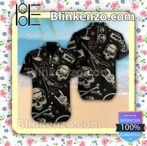 Rammstein Black Skull Rock Music Summer Shirt
