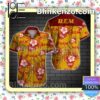 Rem Red Tropical Floral Yellow Summer Shirt