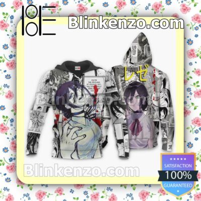 Reze Manga Style Chainsaw Man Anime Personalized T-shirt, Hoodie, Long Sleeve, Bomber Jacket b
