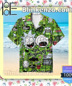 Rick And Morty Get Schwifty Summer Hawaiian Shirt, Mens Shorts