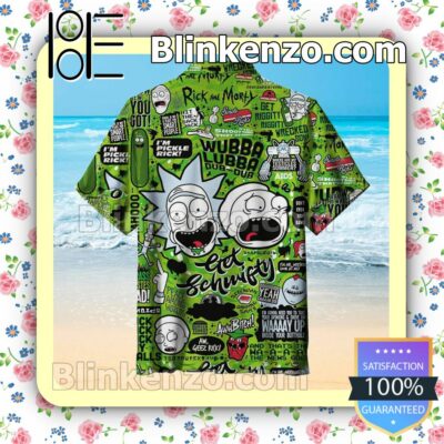 Rick And Morty Get Schwifty Summer Hawaiian Shirt, Mens Shorts a