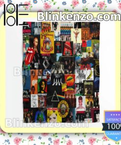 Rock And Roll Music Customized Handmade Blankets