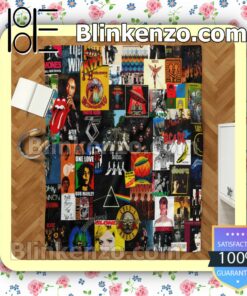 Rock And Roll Music Customized Handmade Blankets c