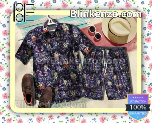 Rock Vintage Purple Flower Summer Shirt