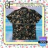 Rocket Raccoon And Baby Groot Flower Pattern Black Summer Shirts