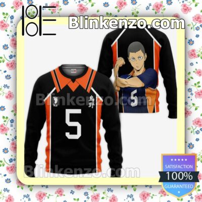 Ryunosuke Tanaka Karasuno Haikyuu Anime Costume Personalized T-shirt, Hoodie, Long Sleeve, Bomber Jacket a