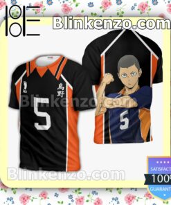 Ryunosuke Tanaka Karasuno Haikyuu Anime Costume Personalized T-shirt, Hoodie, Long Sleeve, Bomber Jacket b