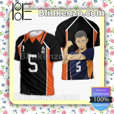 Ryunosuke Tanaka Karasuno Haikyuu Anime Costume Personalized T-shirt, Hoodie, Long Sleeve, Bomber Jacket b