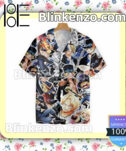 Sabo One Piece Summer Hawaiian Shirt, Mens Shorts